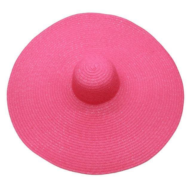 Foldable Oversized Brim Hat – navy – statement style