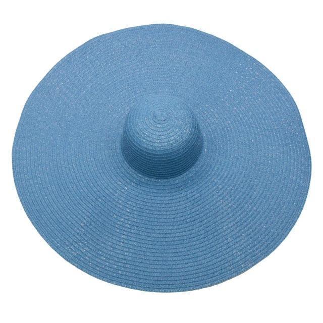 Foldable Oversized Brim Hat – navy – statement style