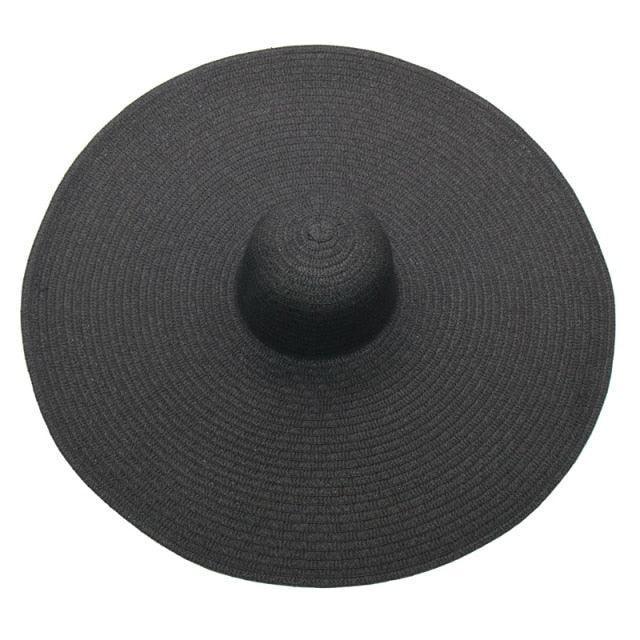 Foldable Oversized Brim Hat – navy – statement style
