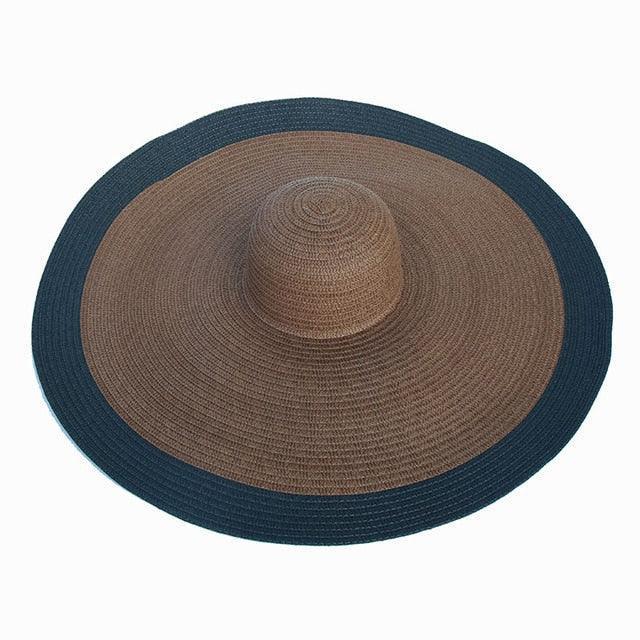 Foldable Oversized Line Brim Hat – white – statement style