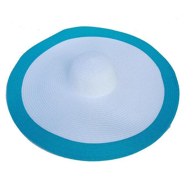 Foldable Oversized Line Brim Hat – white – statement style