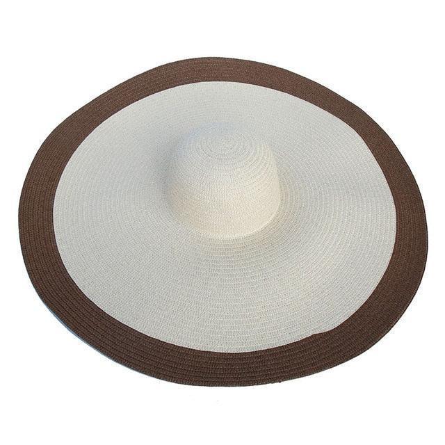 Foldable Oversized Line Brim Hat – white – statement style