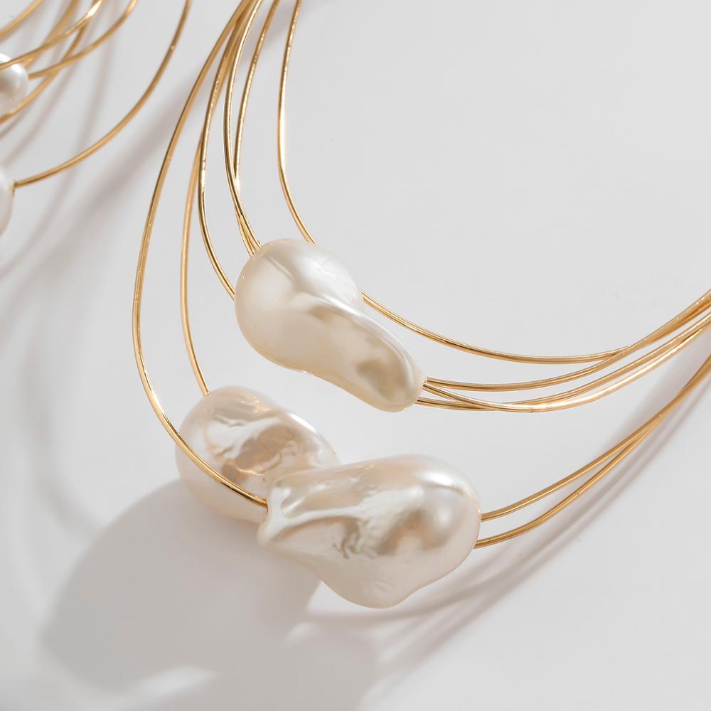 Laura Pearls Big Hoop Earrings from The House of CO-KY - Earrings