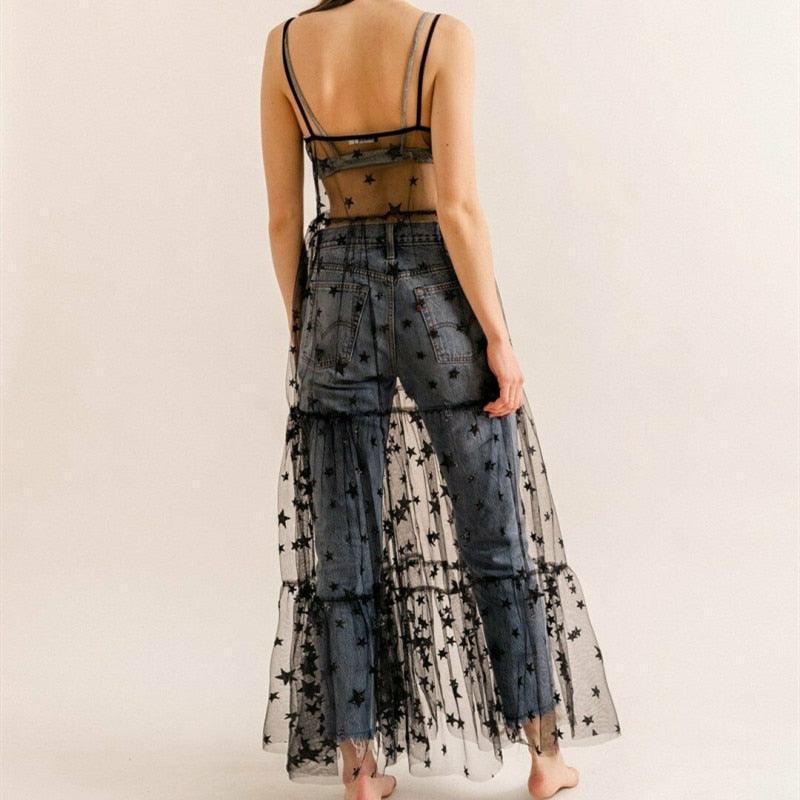 Long Sweet Tulle Stars Dress from The House of CO-KY - Dresses