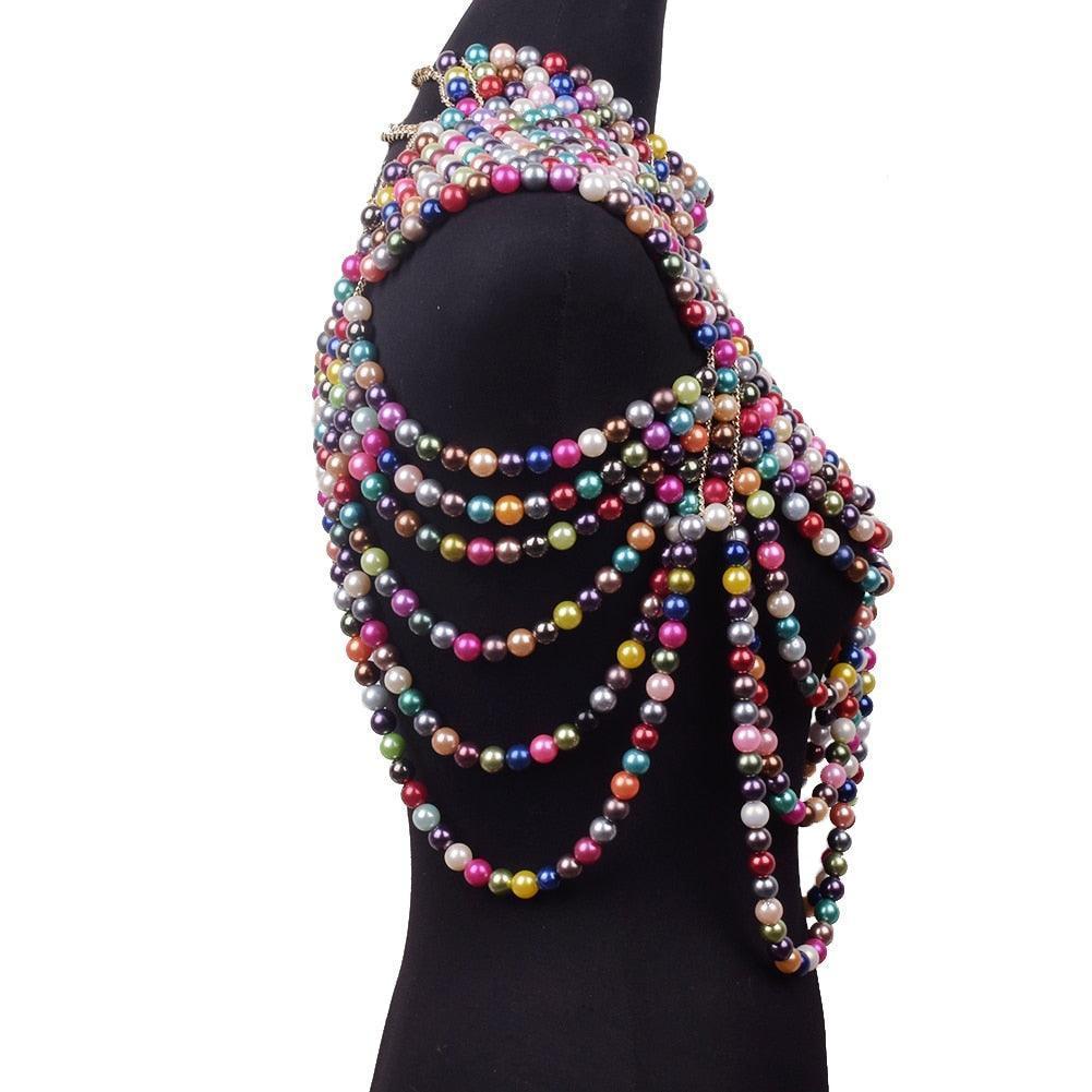 Pearl Body Chain from The House of CO-KY - Necklaces