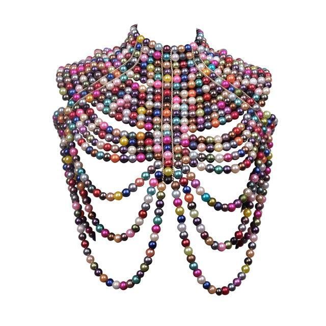 Pearl Body Chain from The House of CO-KY - Necklaces