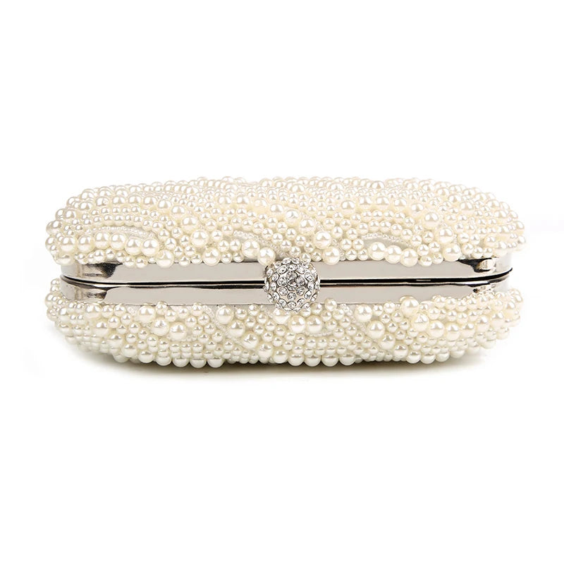 Full Pearl Bridal Clutch Bag