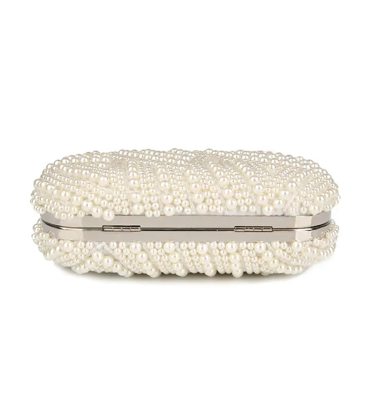 Full Pearl Bridal Clutch Bag