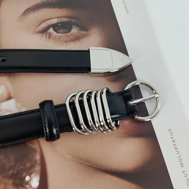 Cintura doppia in vera pelle