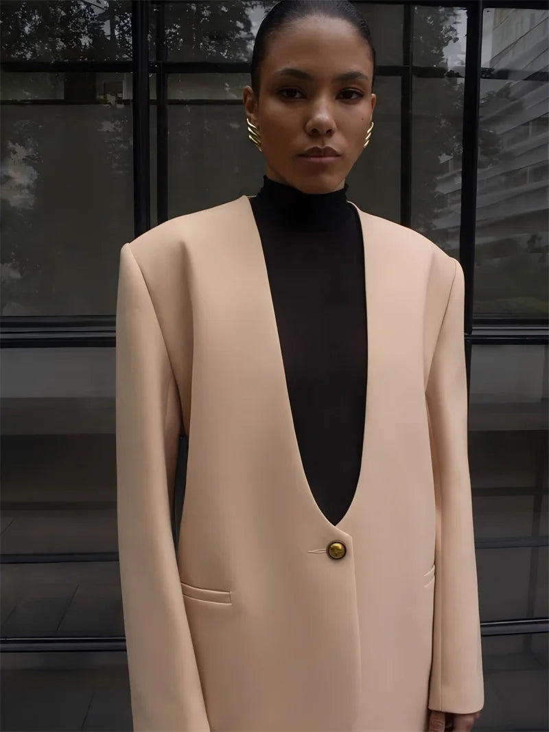 Amber Deep V Neck Blazer