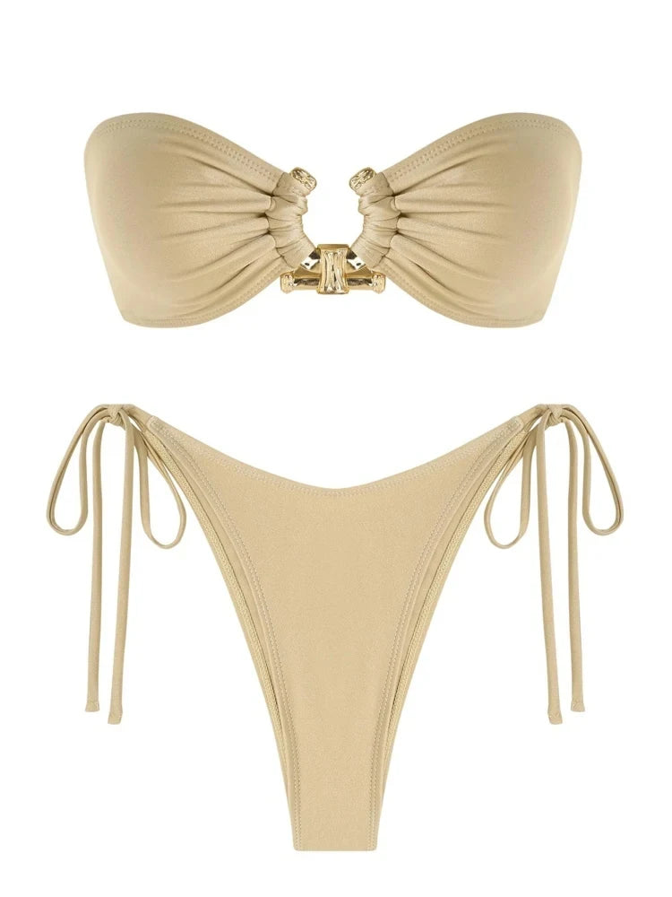 Ring Bandeau String Bikini