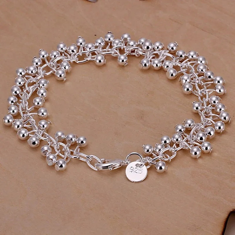 Lilly Silver Grapes Bracelet - 925 in silver