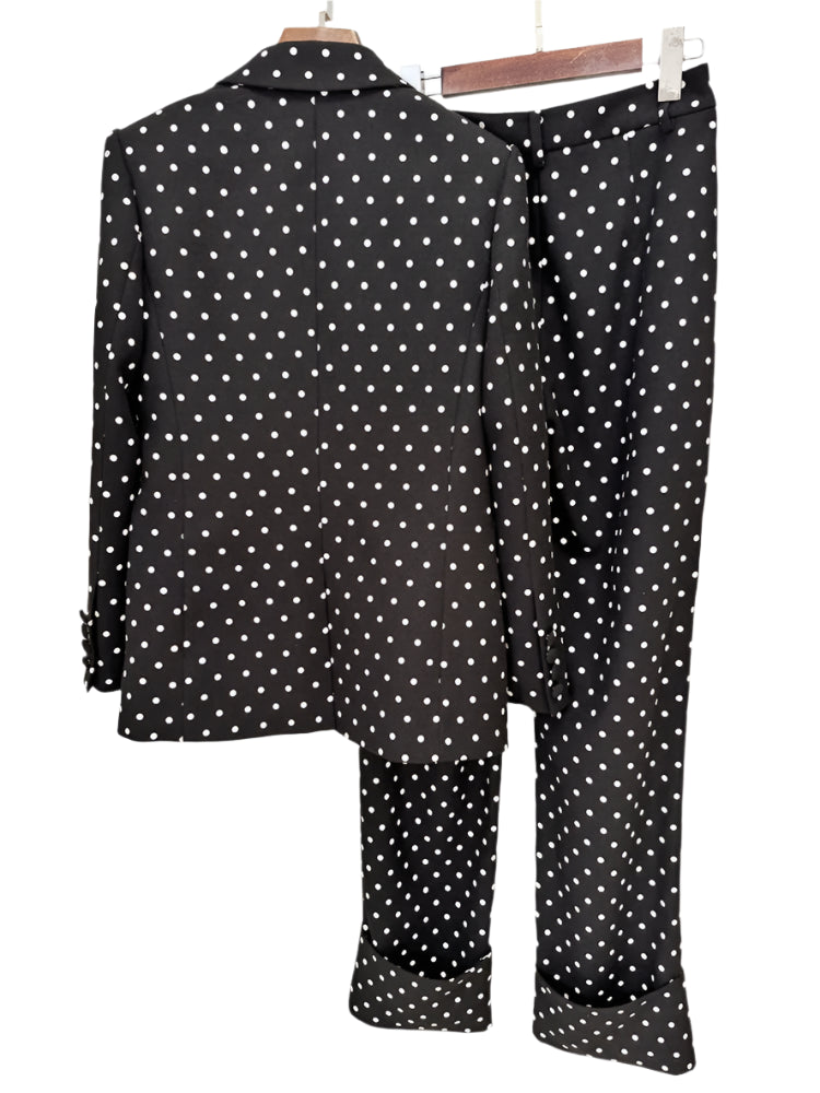 Grace Polka Dot Blazer Pants Set