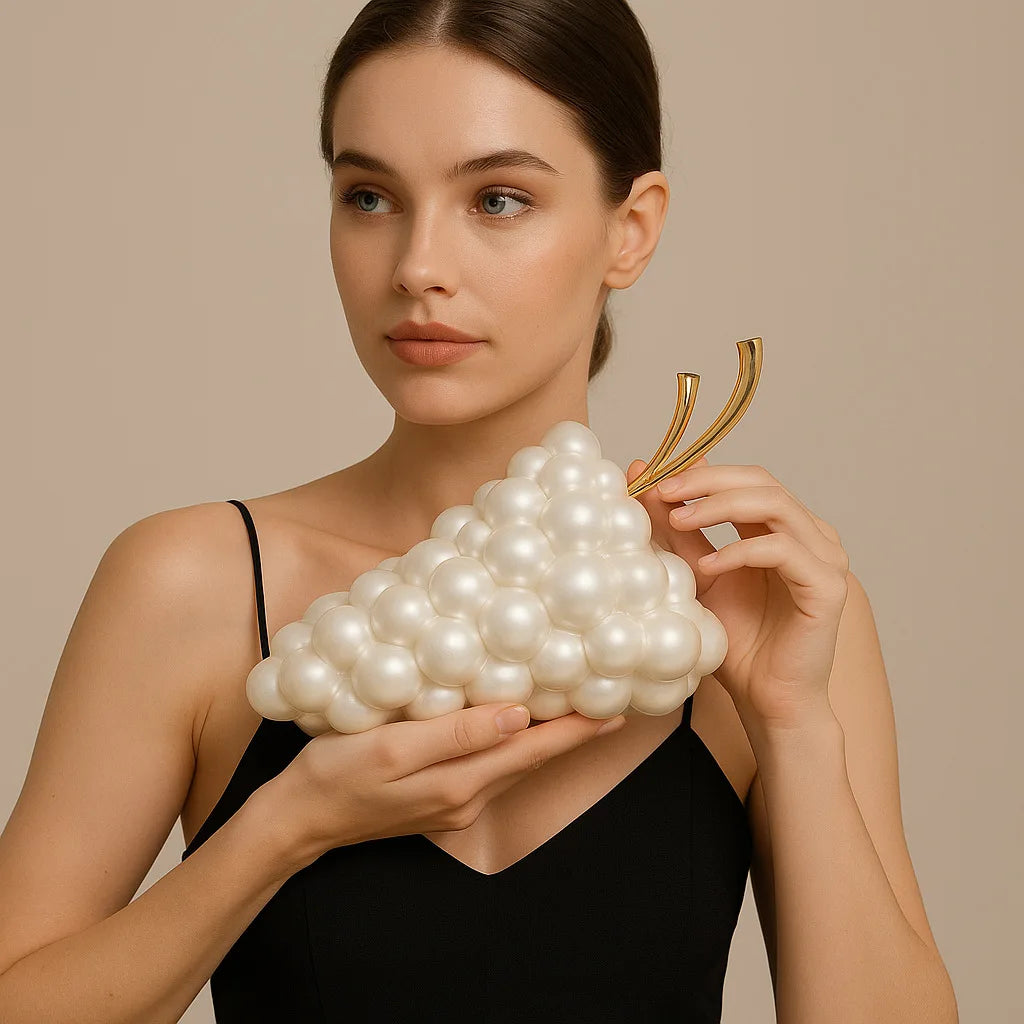 Bubble Grape Shaped Clutch Bag