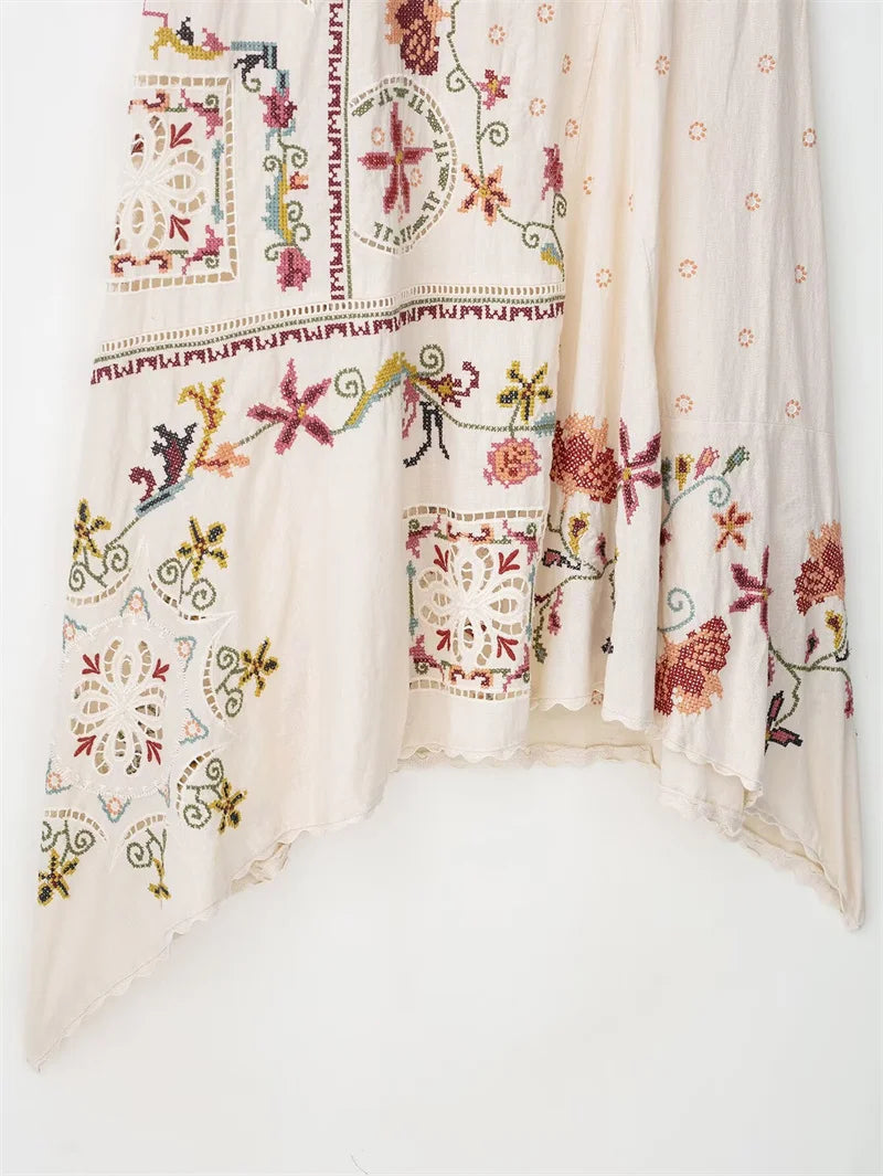 Rosemary Embroidered Slip Dress