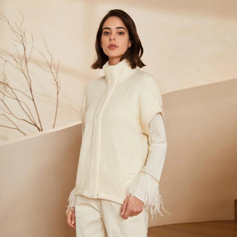 100% Merino Wool Knitted Cardigan