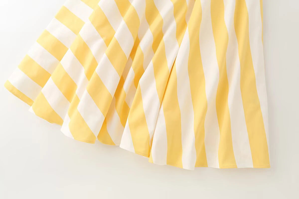 Summer Striped Midi Dress in yellow – additional view 6