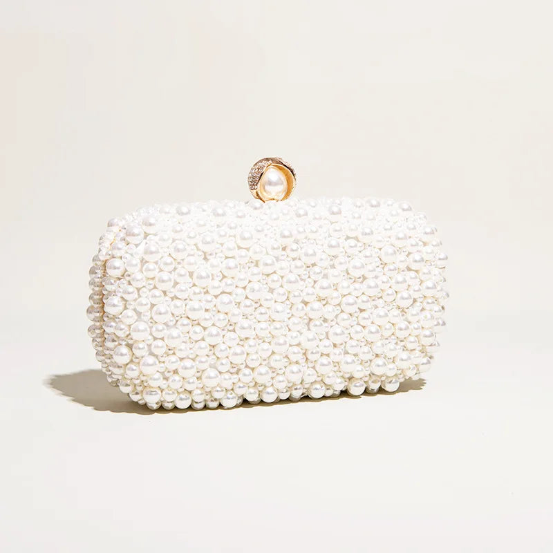 Pearl Beaded Statement Clutch