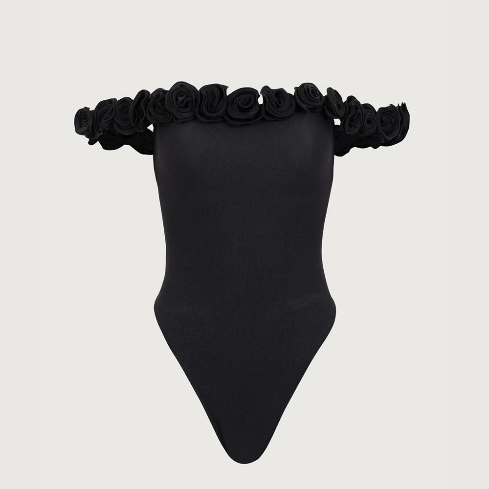 Roses Bandeau Swimsuit