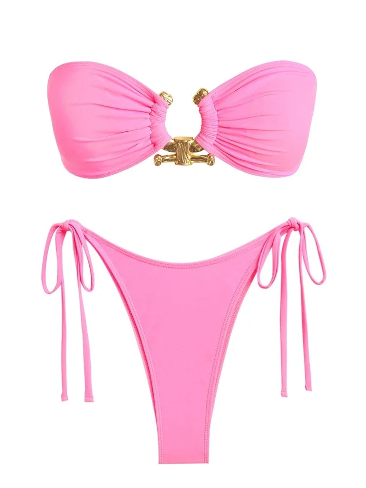 Ring Bandeau String Bikini