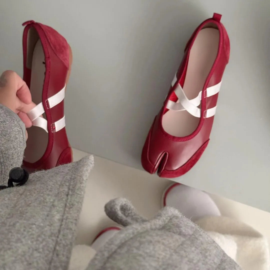 Split-Toe Ballet Flats Shoes