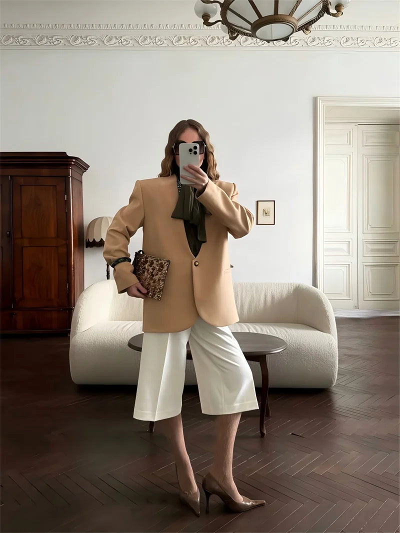 Amber Deep V Neck Blazer