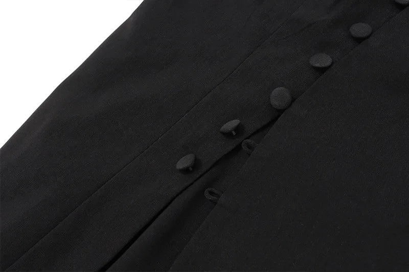 Wendy Asymmetrical Vest Top — shirts & tops in black — additional view