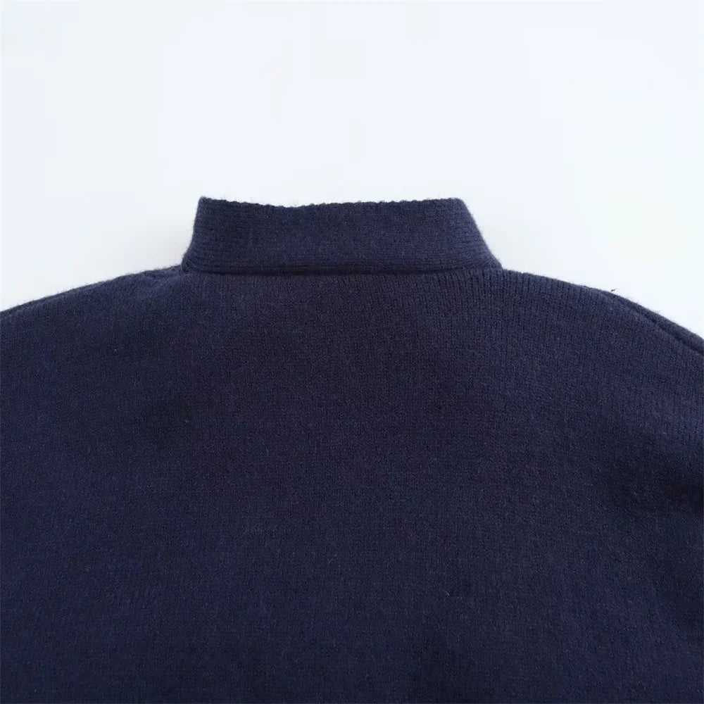 Retro Bow Tie Knitted Sweater