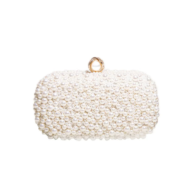 Pearl Beaded Statement Clutch