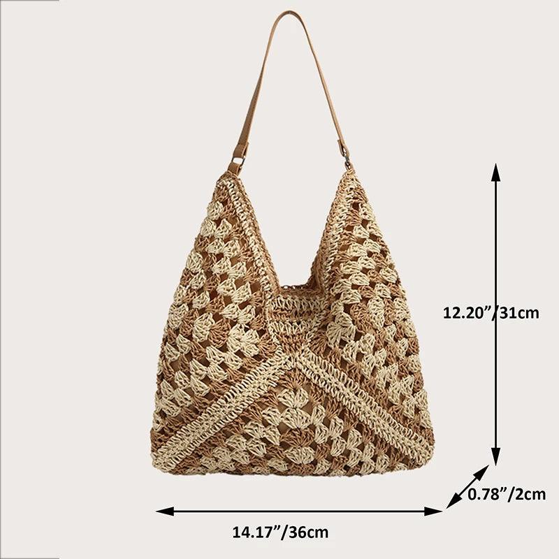 Woven Straw Shoulder Bag