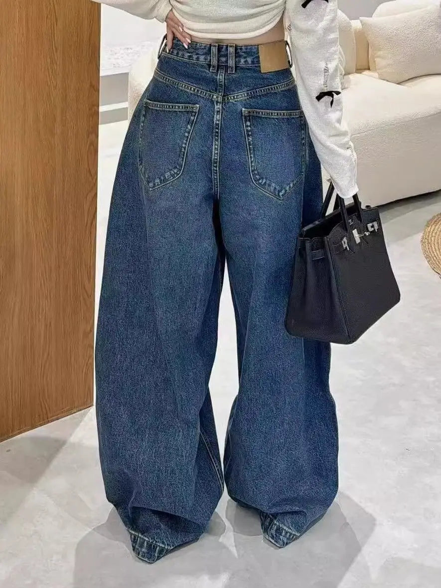 American Retro Curved Jeans