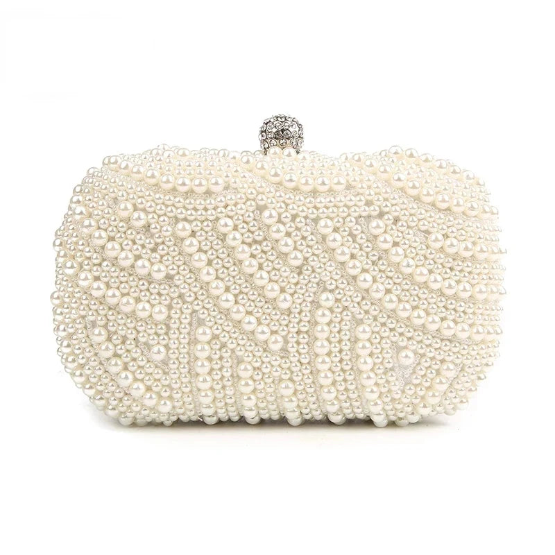 Full Pearl Bridal Clutch Bag