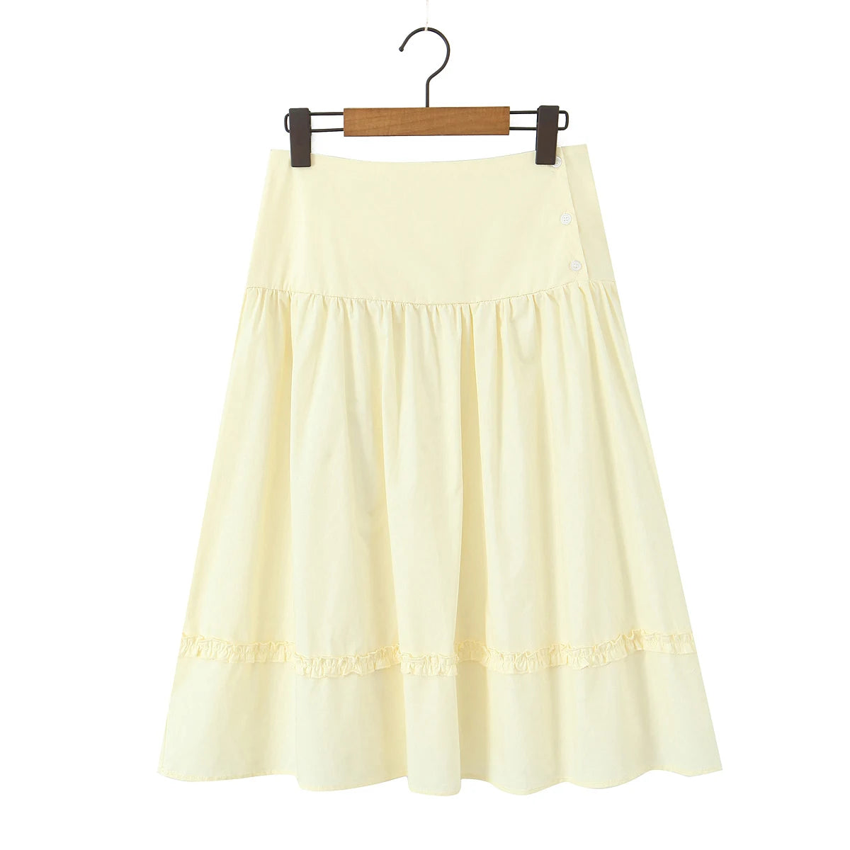 Marissa Low Waist Midi Skirt – white – a-line