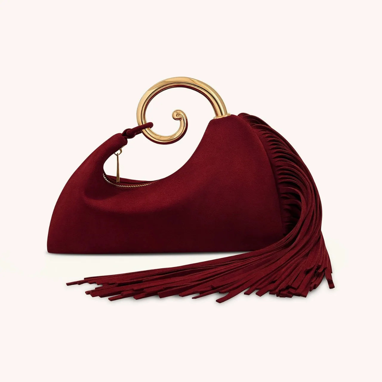 Mini Faux Suede Fringed Bag