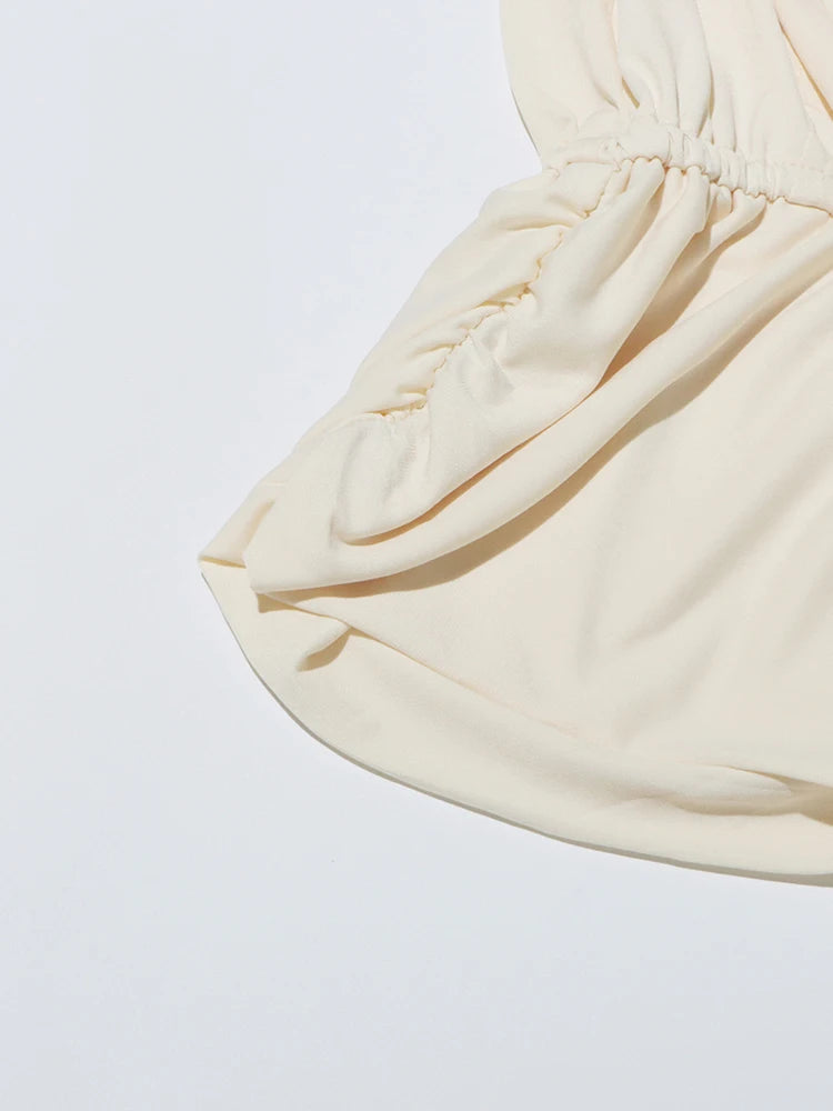 Patricia Spliced Folds Blouse — shirts & tops in beige — additional view