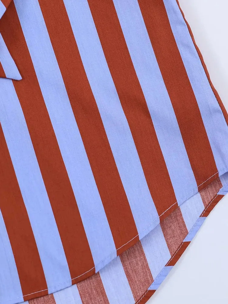 Close-up of a red and white striped fabric