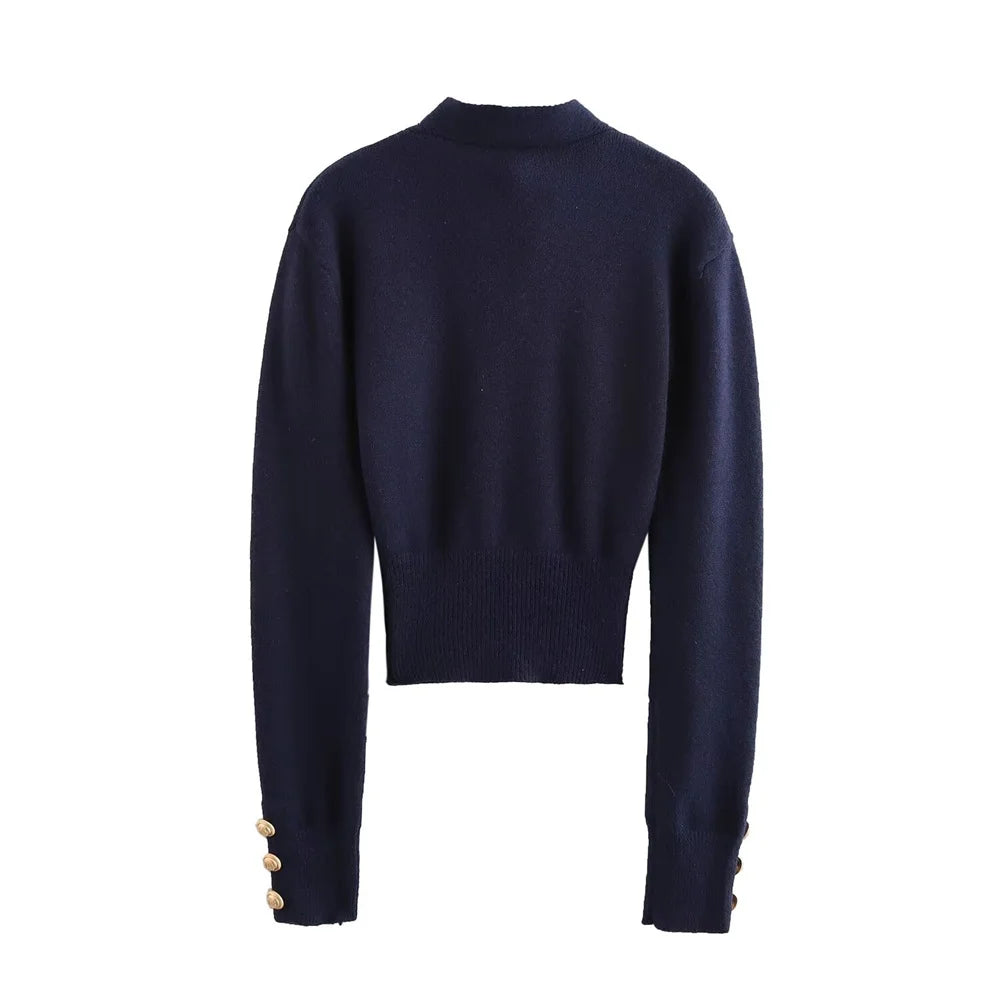 Retro Bow Tie Knitted Sweater