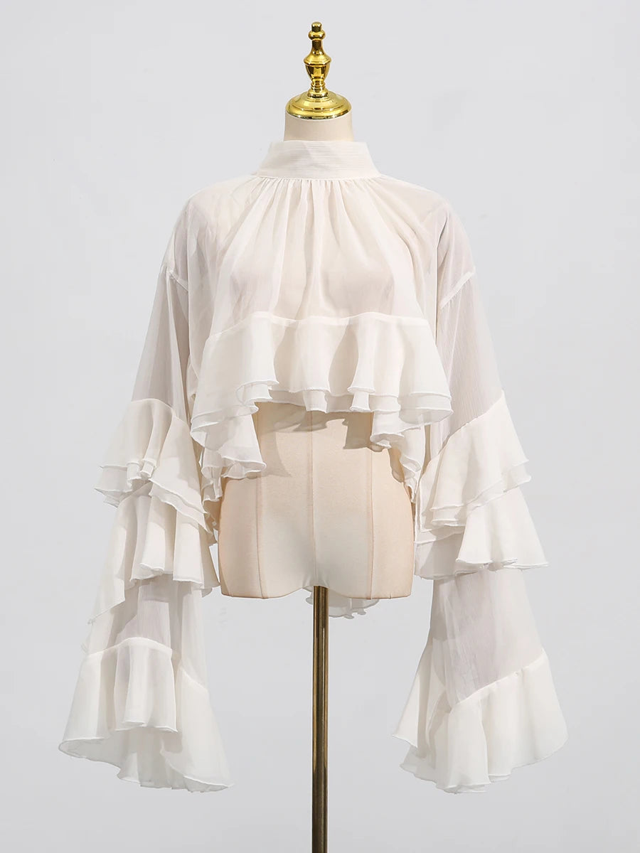 Mia Loose Ruffle Blouse