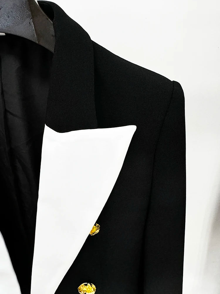 Rose Metal Buttons Blazer
