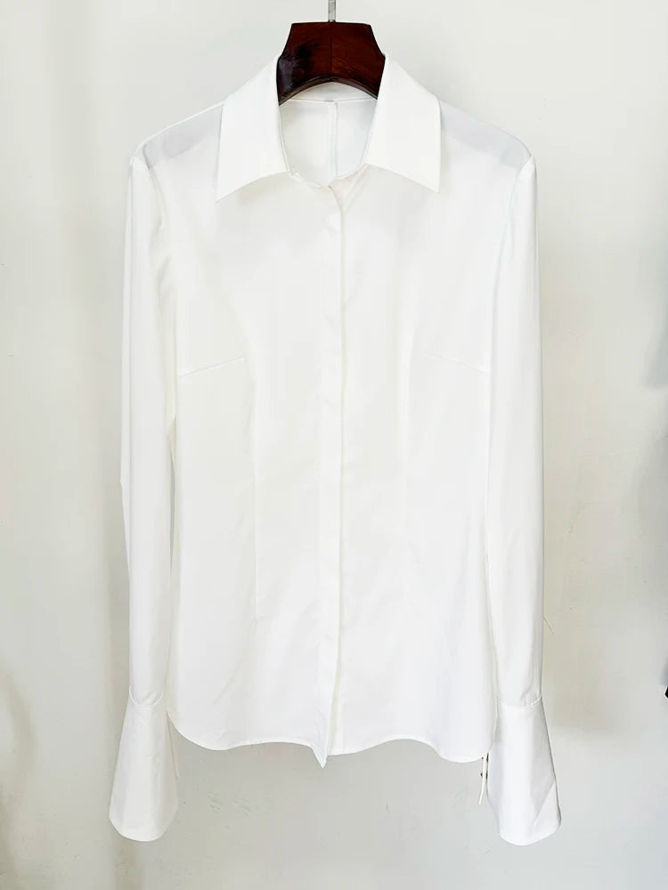Rose Metal Buttons Blouse