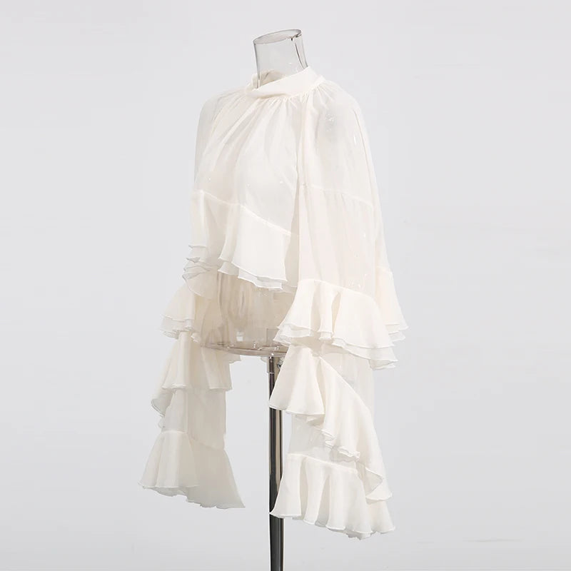 Mia Loose Ruffle Blouse