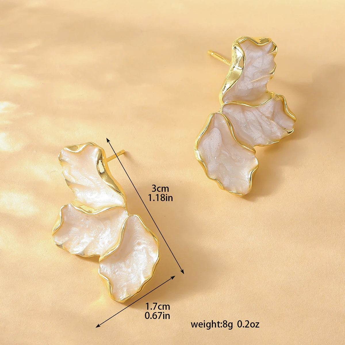 Forest Maple Leaf Earrings — earrings in green — additional view