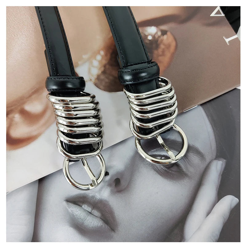 Cintura doppia in vera pelle