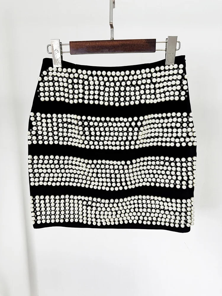 Claudia Pearl Beaded Skirt