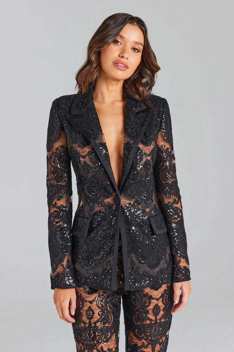 Chloe Guipure Lace Blazer Set