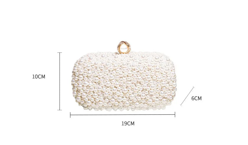 Pearl Beaded Statement Clutch