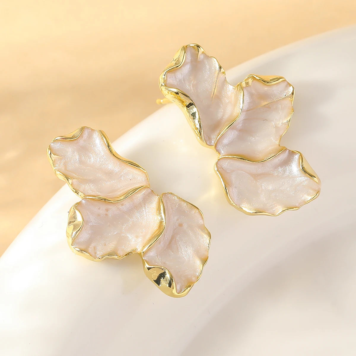 Forest Maple Leaf Earrings — earrings in green — additional view