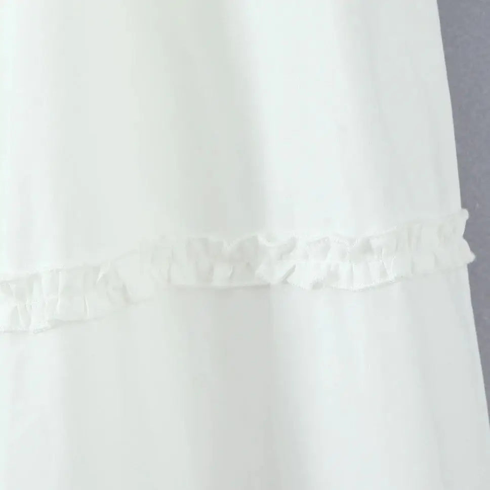 Marissa Low Waist Midi Skirt – white – a-line