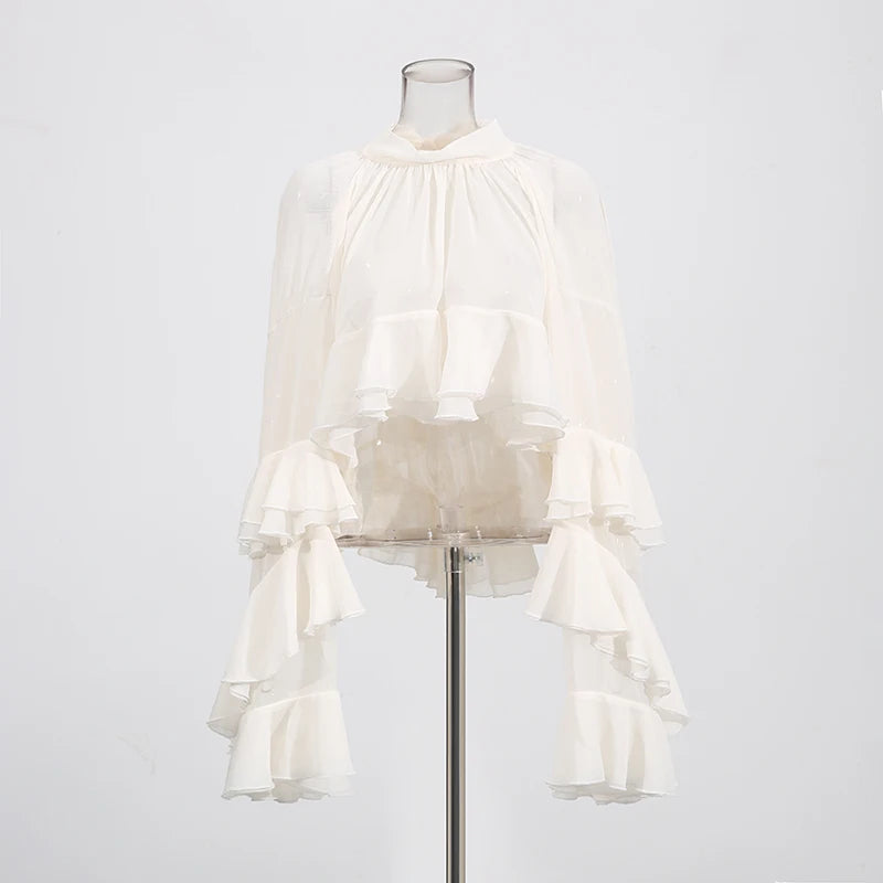Mia Loose Ruffle Blouse