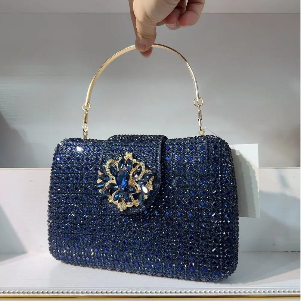 Crystal-Embellished Evening Bag